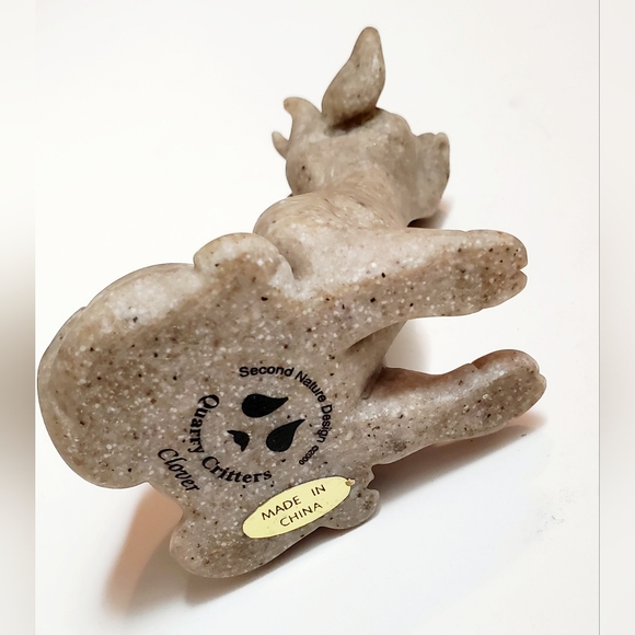 Vintage Quarry Critters Clover the Cow Second Nature Designs 2.5" Stone Figurine - Picture 3 of 3